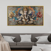 Ganesh Ji Vintage Wall Painting – Sacred Art for Interiors